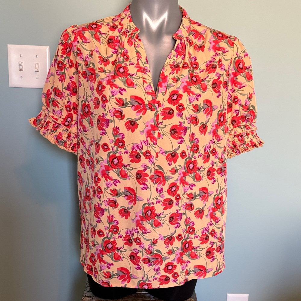 Floral Print Women's Spring Top